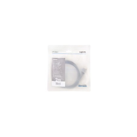 LogiLink 2m HDMI Male to HDMI Male Cable - High-Quality Black Connection for Optimal Performance
